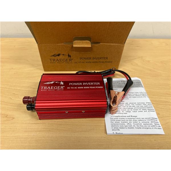 Traeger Wood Pellet Grills Power Inverter DC to AC 400W 800W peak power Looks new