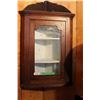 Image 1 : Primitive Corner Oak display case cabinet