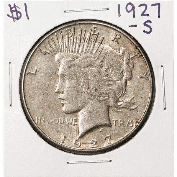 1927-S $1 Peace Silver Dollar Coin