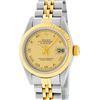 Image 2 : Rolex Ladies Two Tone Champagne Roman Datejust Wristwatch