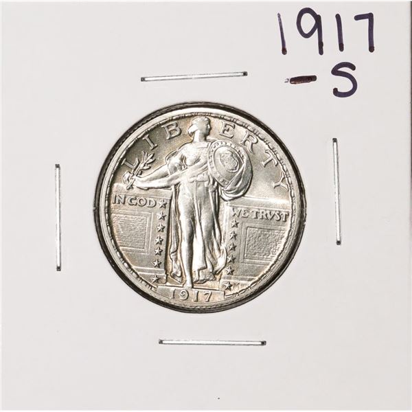 1917-S Obverse Standing Liberty Quarter Coin