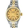 Image 2 : Rolex Ladies Two Tone Champagne Index Datejust Wristwatch