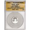 2014 Proof 1/4 oz Platinum JFK Apollo 11 Anniversary Medal ANACS MS69