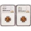 Image 1 : Lot of 1937-D & 1938-D Lincoln Wheat Cent Coins NGC MS67RD