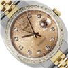 Image 1 : Rolex Mens Two Tone Factory Champagne Diamond Datejust Wristwatch