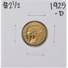 1925-D $2 1/2 Indian Head Quarter Eagle Gold Coin