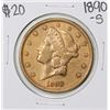 1890-S $20 Liberty Head Double Eagle Gold Coin