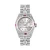 Image 2 : Rolex Ladies Stainless Steel Ruby and Diamond Datejust Wristwatch