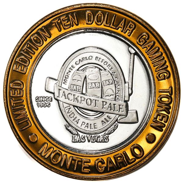 .999 Silver Monte Carlo Resort & Casino Las Vegas, NV $10 Limited Edition Gaming Token