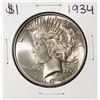 Image 1 : 1934 $1 Peace Silver Dollar Coin