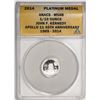 Image 1 : 2014 Proof 1/10 oz Platinum JFK Apollo 11 Anniversary Medal ANACS MS68