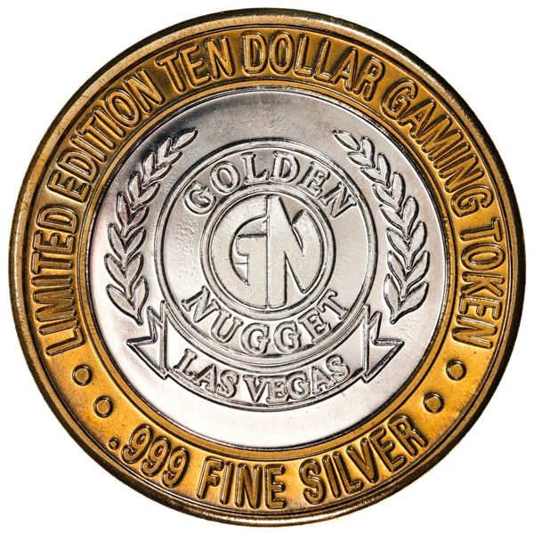 .999 Silver Golden Nugget Las Vegas, Nevada $10 Casino Limited Edition Gaming Token