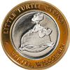 Image 1 : .999 Silver Little Turtle Casino Hertel, WI $10 Limited Edition Casino Gaming Token