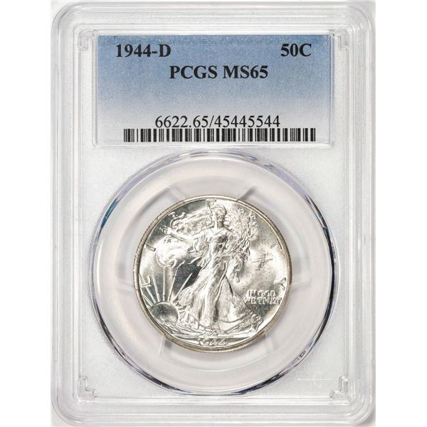 1944-D Walking Liberty Half Dollar Coin PCGS MS65
