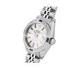 Image 3 : Rolex Ladies Stainless Steel Silver Index Sapphire and Diamond Date Wristwatch