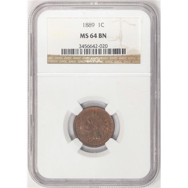 1889 Indian Head Cent Coin NGC MS64BN