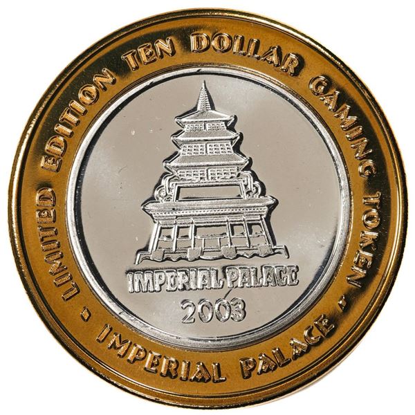 .999 Fine Silver Imperial Palace Las Vegas, Nevada $10 Limited Edition Gaming Token