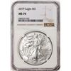 Image 1 : 2019 $1 American Silver Eagle Coin NGC MS70