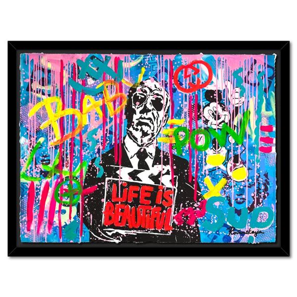 Nastya Rovenskaya "Movie Time" Original Mixed Media on Paper