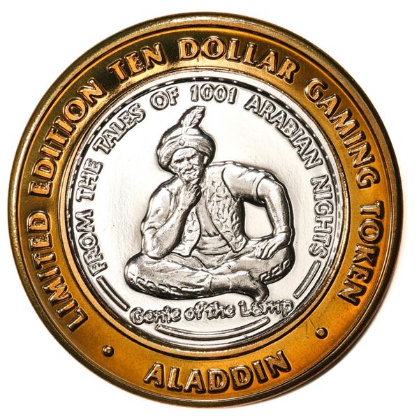 .999 Fine Silver Aladdin Resort & Casino Las Vegas $10 Limited Edition Gaming Token