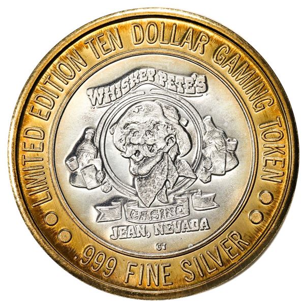 .999 Silver Whiskey Pete's Casino Jean, Nevada $10 Limited Edition Gaming Token