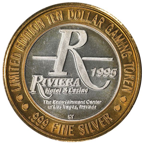 .999 Silver Riviera Hotel & Casino Las Vegas $10 Casino Limited Edition Gaming Token
