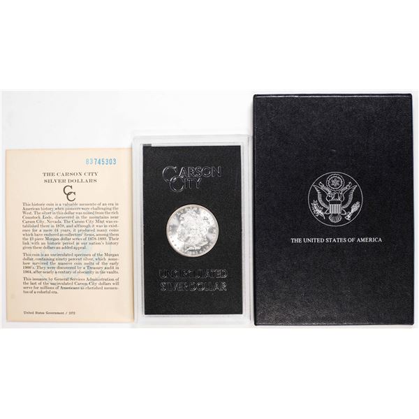 1883-CC $1 Morgan Silver Dollar Coin GSA Hoard Uncirculated w/Box & COA