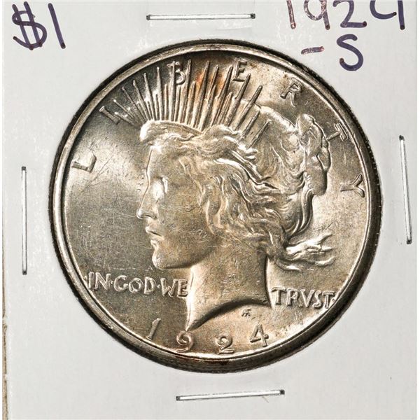 1924-S $1 Peace Silver Dollar Coin