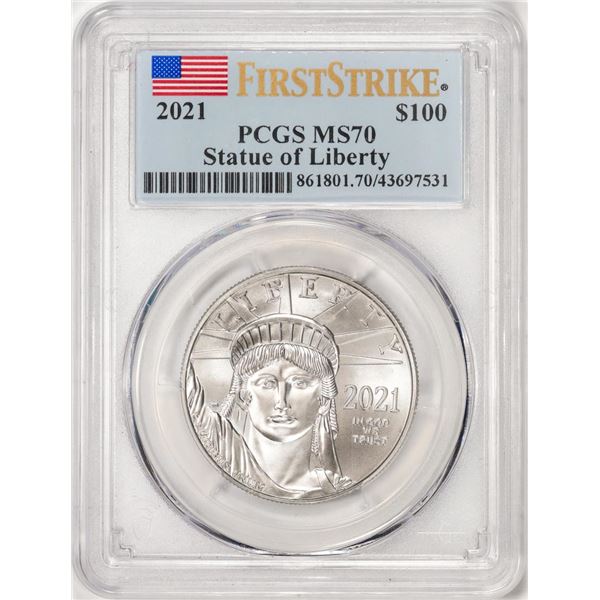 2021 $100 Platinum American Eagle Coin PCGS MS70 First Strike