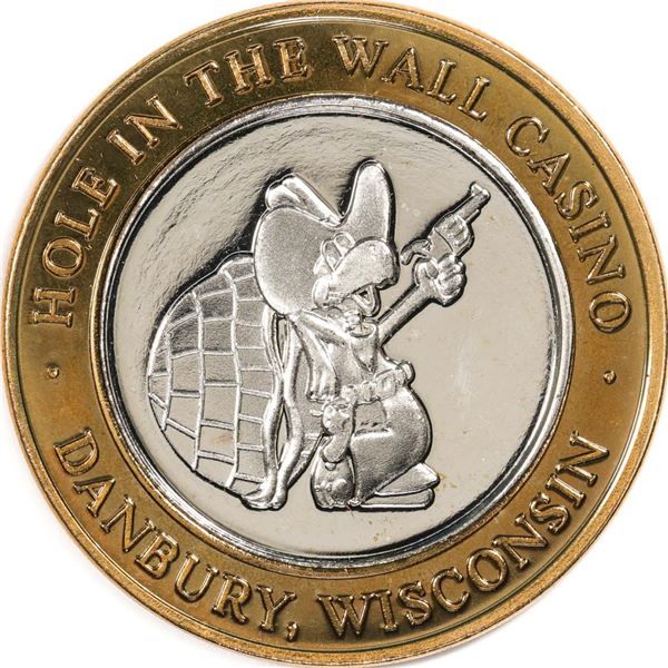 .999 Silver Hole in the Wall Casino Danbury, WI $10 Limited Edition Gaming Token