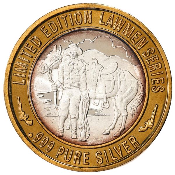 .999 Silver Lawmen Series Wyatt Earp $10 Limited Edition Casino Gaming Token
