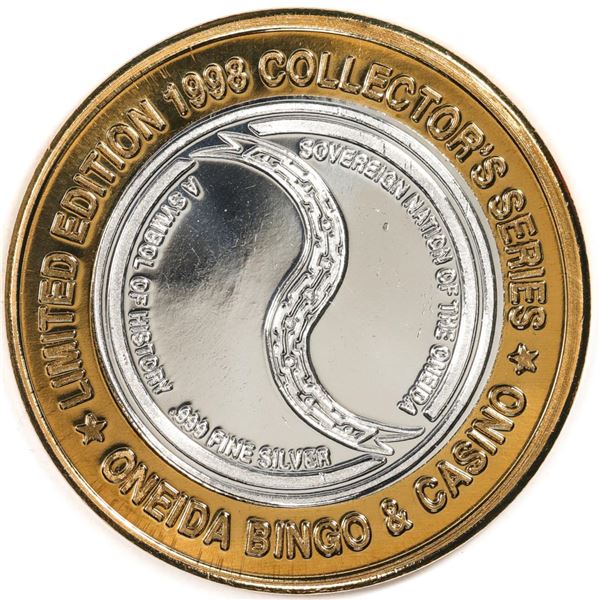 .999 Silver Oneida Bingo Green Bay, Wisconsin $10 Limited Edition Gaming Token