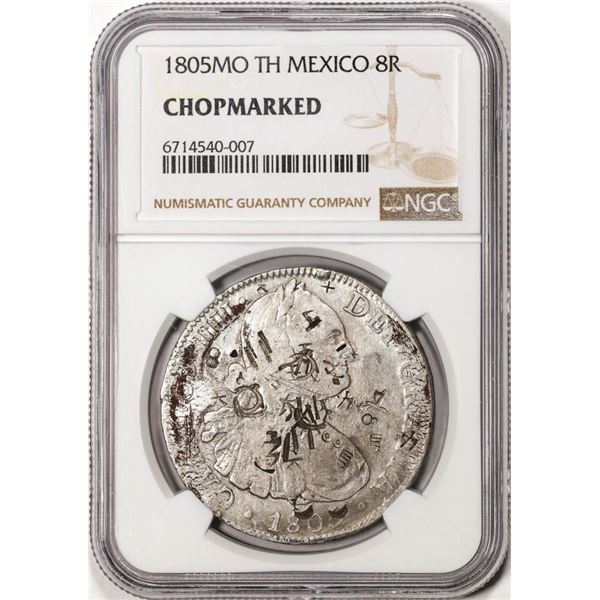 1805MO TH Mexico 8 Reales Silver Coin NGC Chopmarked