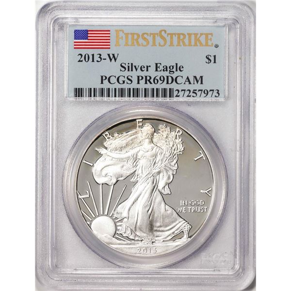 2013-W $1 Proof American Silver Eagle Coin PCGS PR69DCAM First Strike