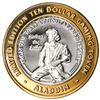 Image 1 : .999 Fine Silver Aladdin Resort & Casino Las Vegas $10 Limited Edition Gaming Token