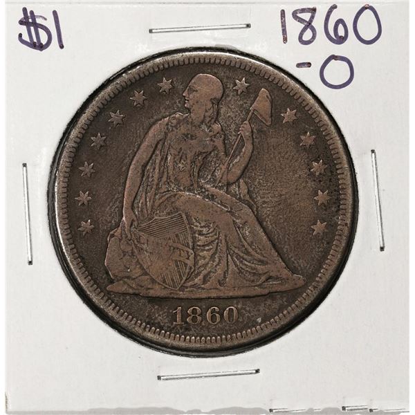 1860-O $1 Seated Liberty Silver Dollar Coin