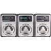 Image 2 : Set of (3) 2019 (G/S/Y) China 10 Yuan Silver Panda Coins NGC MS70