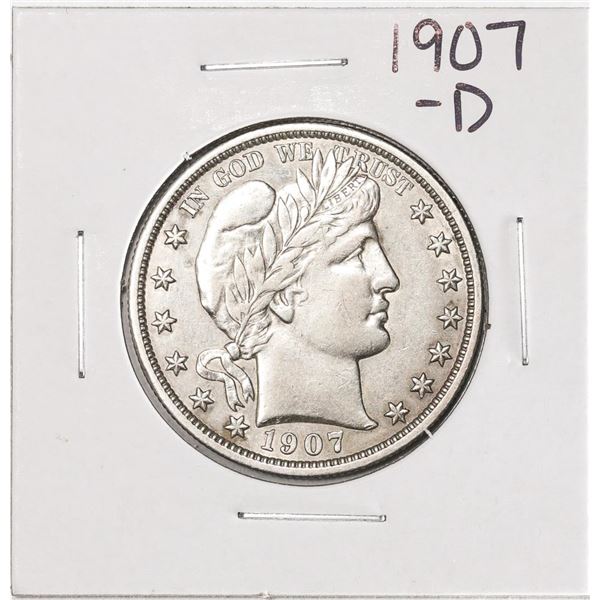 1907-D Barber Half Dollar Coin