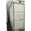Image 3 : 12FT CREAM OFFICE STORAGE SHIPPING CONTAINER WITH DUAL SWING REAR DOORS WITH CAMS,