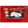 Image 2 : GOLDEN MOUNT 30'W X 85'L X 15'-R HIGH ROUND ROOF PE FABRIC BUILDING WITH ROLL DOOR