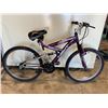 Image 1 : NEXT POWER CLIMBER PURPLE 18 SPEED FULL SUSPENSION HYBRID BIKE