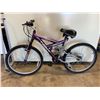 Image 2 : NEXT POWER CLIMBER PURPLE 18 SPEED FULL SUSPENSION HYBRID BIKE