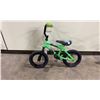 Image 3 : 2 BIKES: GREEN NO NAME SINGLE SPEED CHILDRENS BIKE & GREY NO NAME SINGLE SPEED STRIDER BIKE