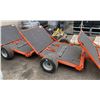 Image 2 : JACOBSEN ORANGE INDUSTRIAL 144 LBS CAPACITY PNEUMATIC TIRE MOWER CADDY TRAILER *NO REGISTRATION*