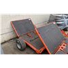 Image 2 : JACOBSEN ORANGE INDUSTRIAL 144 LBS CAPACITY PNEUMATIC TIRE MOWER CADDY TRAILER *NO REGISTRATION*