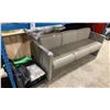 Image 1 : GREY LEATHER LOOK 3 SEAT MODERN SOFA 72"W X 52"D X 30"H