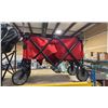 Image 2 : OZARK TRAIL RED FOLDING TRANSPORT WAGON & GREY FOLDING OUTDOOR TUB CHAIR