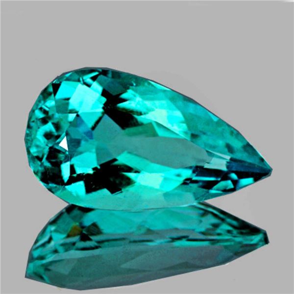 Natral AAA Paraiba Green Blue Apatite 10 x 6 MM - Untreated
