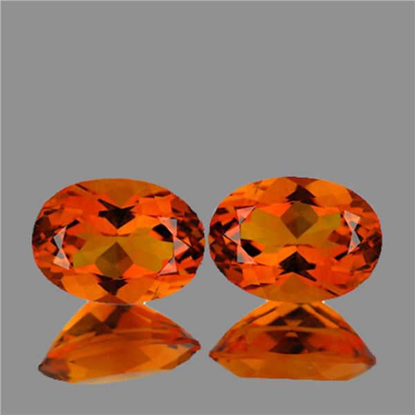 Natural Madeira Orange Citrine Pair [Flawless-VVS]