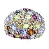 Image 1 : Natural Peridot Tanzanite Tourmaline Ring